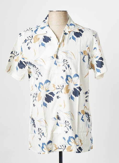 Chemise manches courtes beige SELECTED pour homme