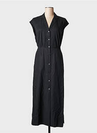 Robe longue col v noir CALVIN KLEIN femme