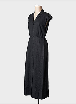 Robe longue col v noir CALVIN KLEIN femme