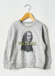 Sweat-shirt gris ZADIG & VOLTAIRE pour garçon seconde vue