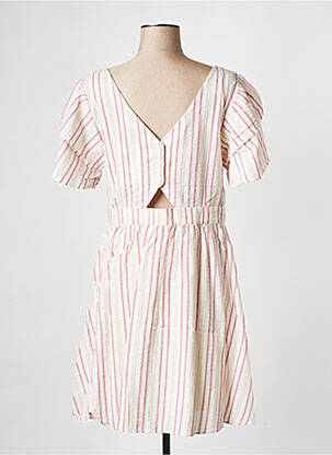 Robe courte col rond beige ATELIER REVE femme