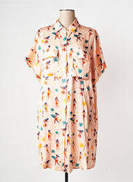 Robe courte col v rose WILD femme