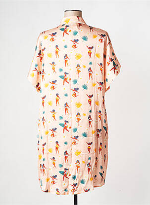 Robe courte col v rose WILD femme