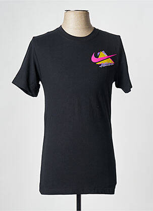 T-shirt col rond noir NIKE homme