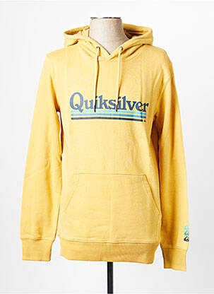 Sweat-shirt à capuche col rond jaune QUIKSILVER homme