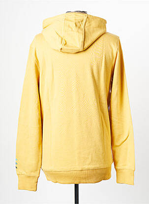 Sweat-shirt à capuche col rond jaune QUIKSILVER homme