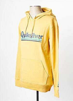 Sweat-shirt à capuche col rond jaune QUIKSILVER homme
