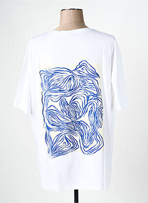 T-shirt col rond blanc MSCH COPENHAGEN femme