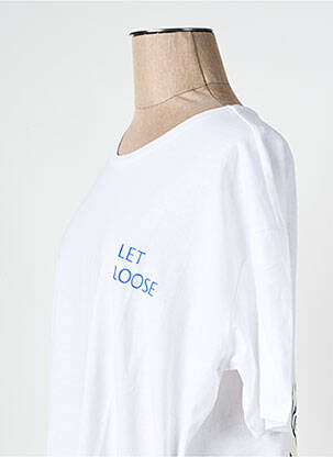 T-shirt col rond blanc MSCH COPENHAGEN femme