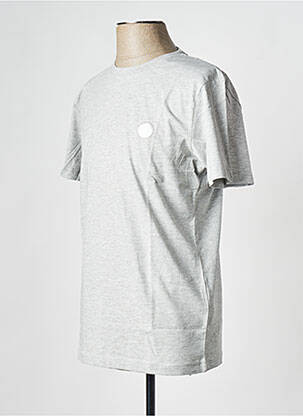 T-shirt col rond gris SELECTED homme