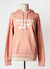 Sweat-shirt à capuche rose REEBOK pour femme seconde vue