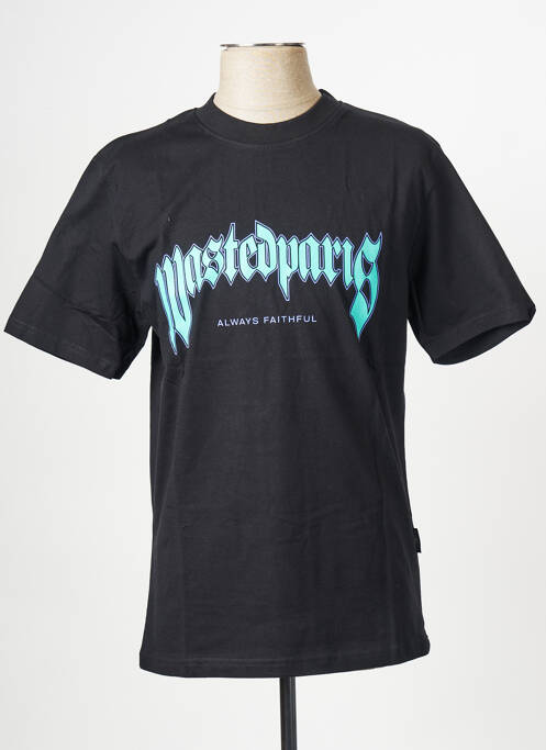 T-shirt noir WASTED PARIS pour homme