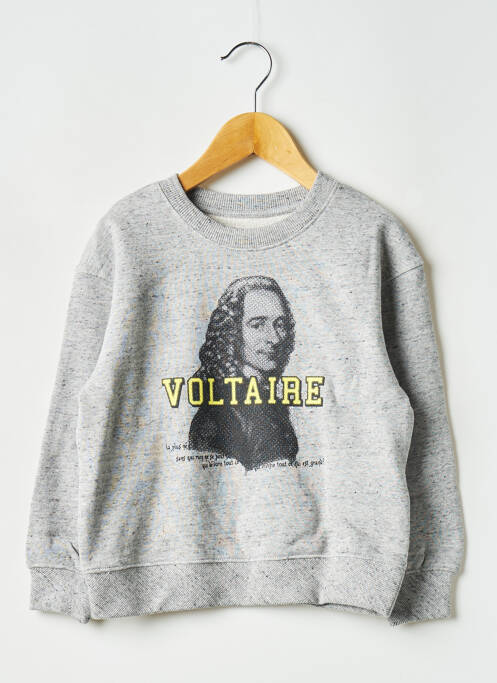 Sweat-shirt gris ZADIG & VOLTAIRE pour garçon