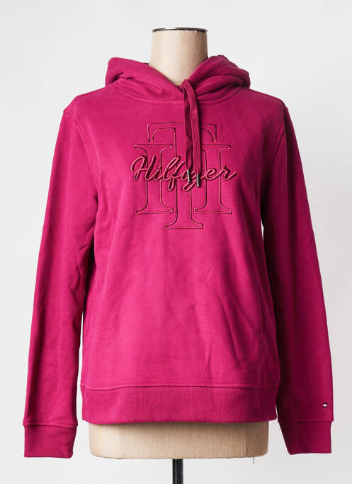 Sweat-shirt à capuche rouge TOMMY HILFIGER pour femme