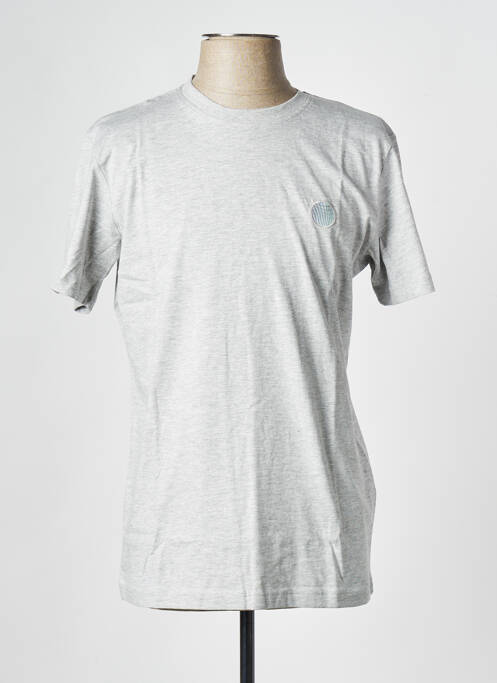 T-shirt gris SELECTED pour homme