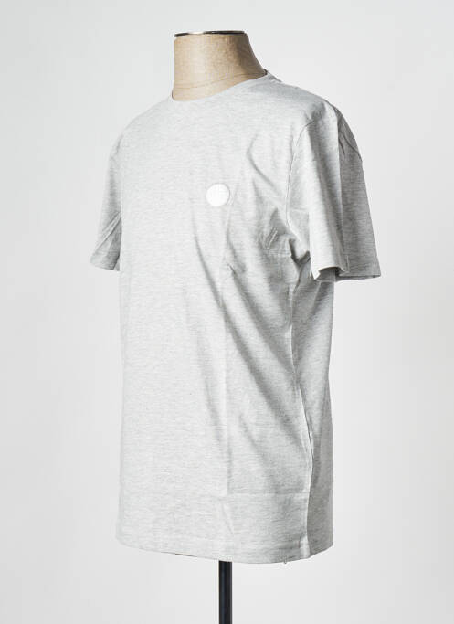 T-shirt gris SELECTED pour homme