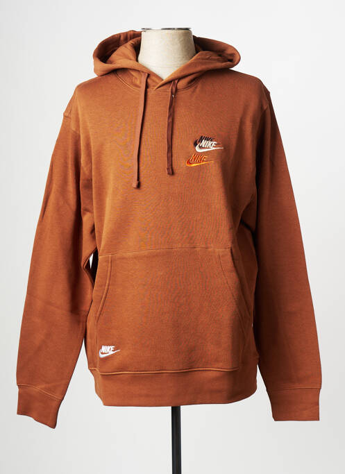Sweat-shirt marron NIKE pour homme