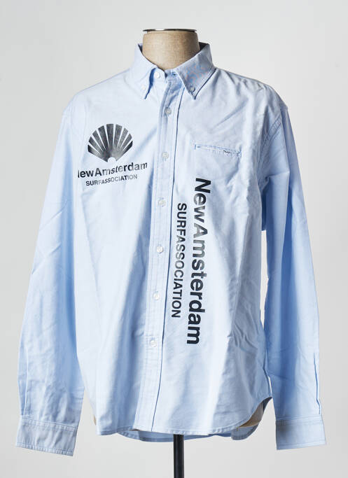 Chemise manches longues bleu NEW AMSTERDAM SURF ASSOCIATION pour homme