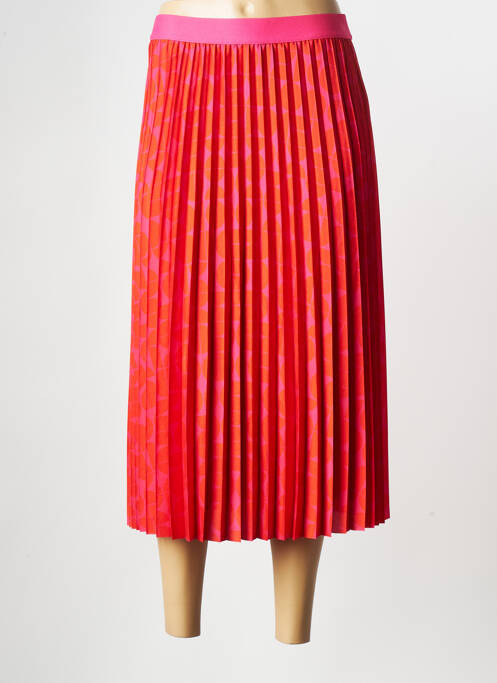 Jupe mi-longue orange CAROLL pour femme