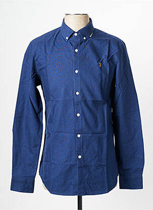 Chemise manches longues bleu FARAH pour homme