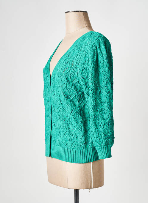 Gilet manches courtes vert SUNCOO pour femme