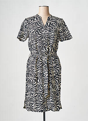 Robe courte col v noir OBJECT femme