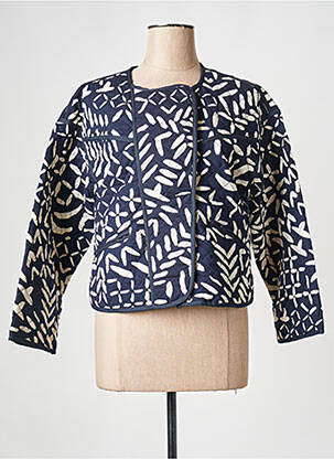 Veste casual col rond bleu ATELIER REVE femme