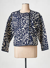 Veste casual col rond bleu ATELIER REVE femme