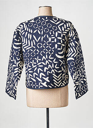 Veste casual col rond bleu ATELIER REVE femme