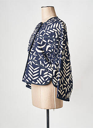 Veste casual col rond bleu ATELIER REVE femme
