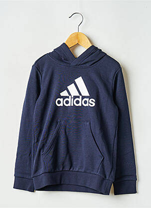 Sweat-shirt à capuche bleu ADIDAS pour garçon