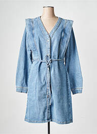 Robe courte col v bleu SELECTED femme