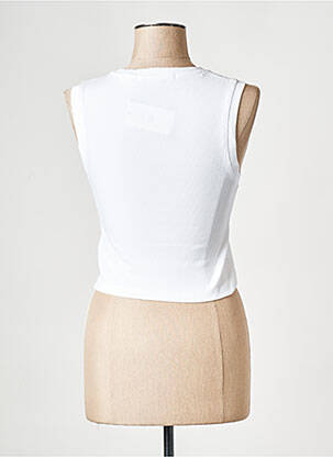 Débardeur col rond blanc CALVIN KLEIN femme