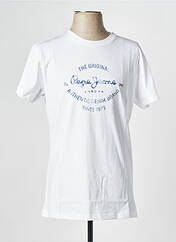 T-shirt blanc PEPE JEANS pour homme seconde vue
