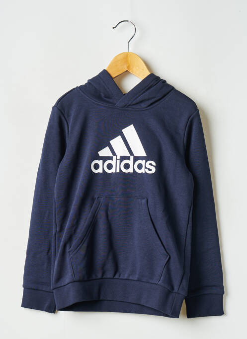 Sweat-shirt à capuche bleu ADIDAS pour garçon