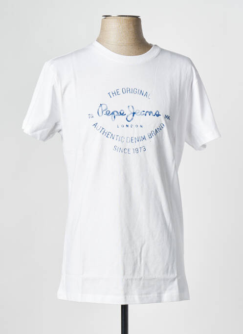 T-shirt blanc PEPE JEANS pour homme