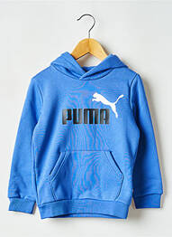 Sweat-shirt à capuche col rond bleu PUMA garcon