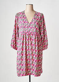 Robe courte col v rose AN' GE femme