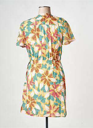 Robe courte col v orange EKYOG femme