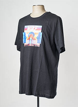 T-shirt col rond noir NIKE homme