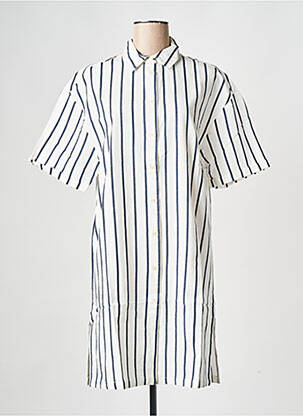 Robe mi-longue blanc THINKING MU femme