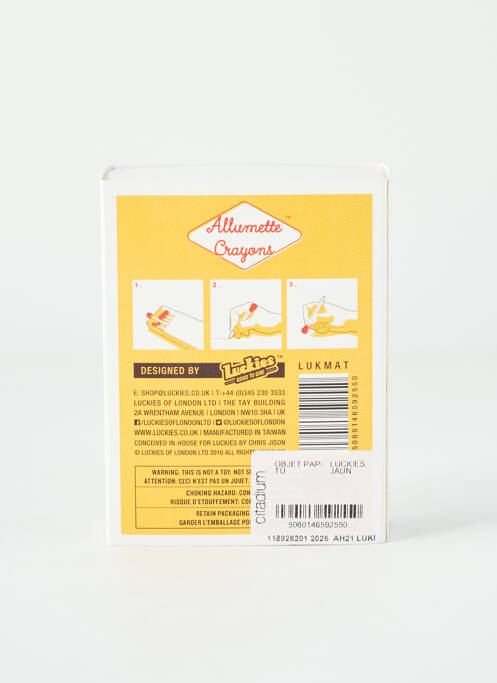 Accessoire divers jaune LUCKIES unisexe