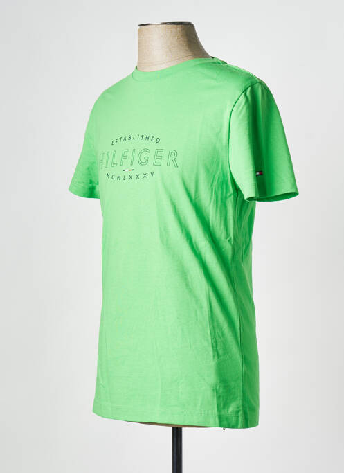 T-shirt vert TOMMY HILFIGER pour homme