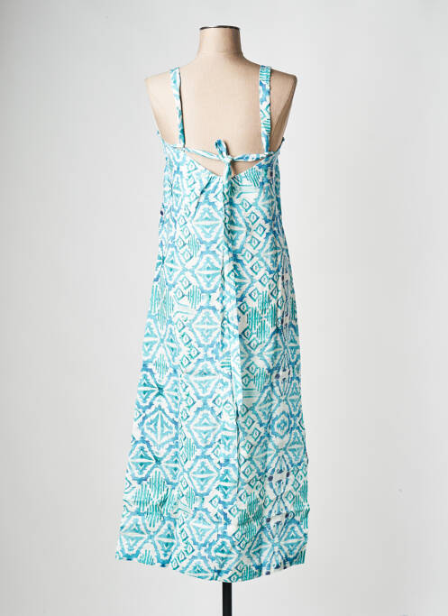 Robe mi-longue bleu LA FEE MARABOUTEE pour femme