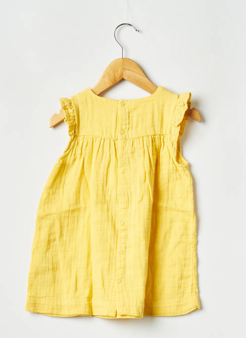 Robe mi-longue jaune PETIT BATEAU fille