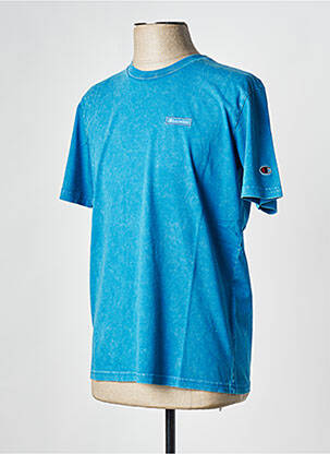 T-shirt col rond bleu CHAMPION homme