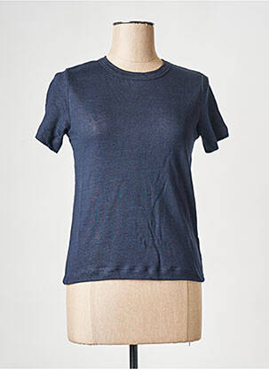 T-shirt col rond bleu PETIT BATEAU femme