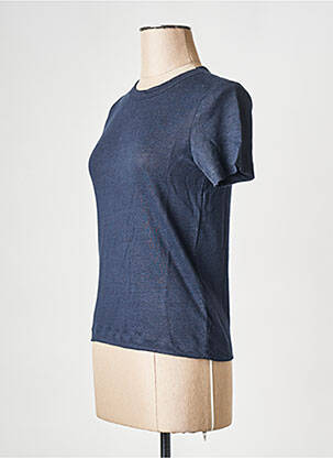 T-shirt col rond bleu PETIT BATEAU femme