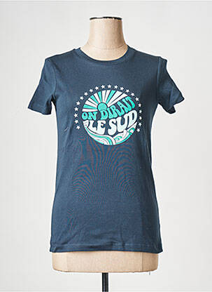 T-shirt col rond bleu LA PETITE FRANCAISE femme
