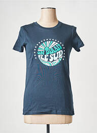 T-shirt col rond bleu LA PETITE FRANCAISE femme